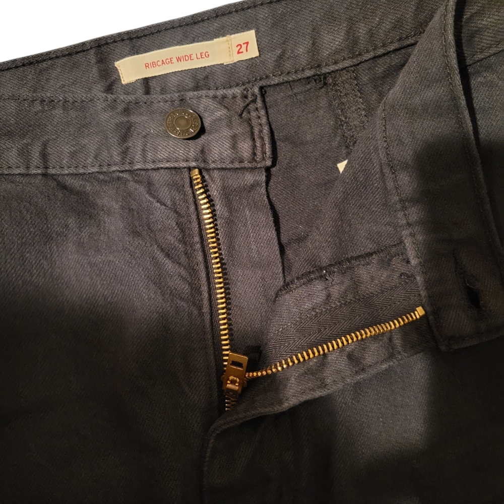 Levi's Ribcage Wide-Leg Black Jeans Women's Size 27 - Picture 10 of 10